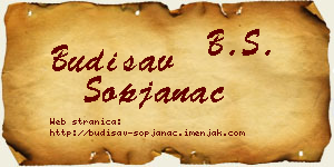 Budisav Sopjanac vizit kartica